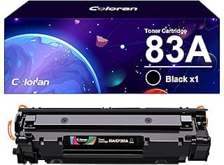 خرطوشة حبر 83A CF283A متوافقة مع اتش بي 83A أسود لطابعات اتش بي Laserjet Pro MFP M127fw MFP M125nw M125a M127fn M127fs M225dn M225dw Pro M201dw M201n (أسود)