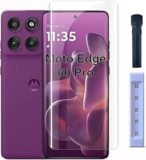 واقي شاشة زجاجي UV لهاتف Motorola Edge 60 Pro، زجاج مقسى منحني 3D، مقاوم للخدش بصلابة 9H