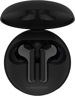 LG TONE Free FN6 - UVnano Kills 99.9% of Bacteria on Speaker Mesh True Wireless Bluetooth Earbuds with Meridian Sound, Dual Microphone, iPhone and Android Compatible, Wireless, Fast Charging, Black
