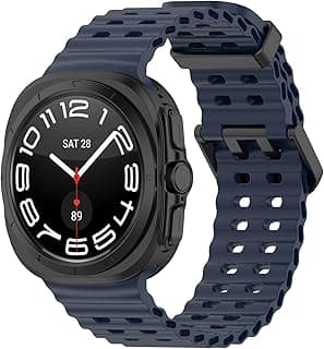 سوار Ocean سيليكون ناعم رياضي متوافق مع ساعة سامسونج Galaxy Watch Ultra مقاس 47 مم (2024)