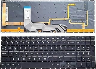 كيبورد لابتوب من بهوماني متوافقة مع اتش بي اومن 15-ek 15-ek0000 15t-ek000 15-en 15-en0000 15-en1000 15z-en000 15z-en100 15-EK 15-EN 16-B TPN-Q265 L844 188-0 01، اضاءة خلفية الفضاء اللوني ار جي بي، مع