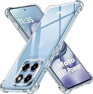 Case Compatible with Motorola Moto G57 5G / G57 Power 5G, Cover Silicone Transparent TPU Gorilla Anti-shock Protector Camera Shockproof Corners - Clear