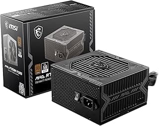 باور سبلاي للألعاب A750BN PCIE 5 ماج بمنفذ الملحقات الإضافية السريع 5.0 80 بلس برونز معتمد 750 وات بحجم صغير ووحدة إمداد طاقة ايه تي اكس من ام اس اي