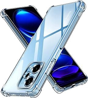 جراب متوافق مع شاومي Redmi Note 12 Pro+/12 pro plus 5G، جراب سيليكون شفاف من مادة TPU مضاد للصدمات مع حماية زوايا للكاميرا - شفاف