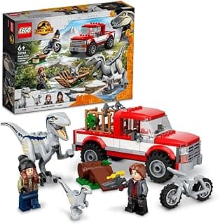 مجموعة بناء Jurassic World Blue & Beta Velociraptor Capture 76946؛ لعبة ديناصور للأطفال من سن 6 سنوات فما فوق (181 قطعة)