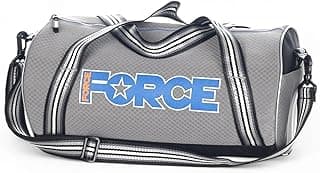 Force Sports Gym Bag Mesh Durable Lightweight Travel Duffle for Workout Training Fitness and Beach with Adjustable Strap and Spacious Compartment (Grey)