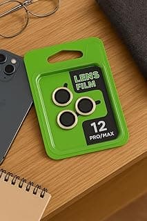 حلقات حماية عدسة كاميرا متوافقة مع iPhone 12 Pro / Pro Max، إطار معدني ذهبي، زجاج مقوى 9H مضاد للخدش، سهلة التركيب