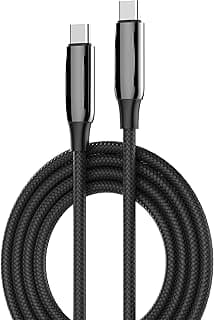 كابل شحن سريع 240 واط USB-C إلى USB-C للشحن السريع PD3.1 QC4.0 من ليدنيو، كايل مضفر لموبايل سامسونج جالاكسي S25 الترا/S24/S23/فولد 6/5/4/تاب S9 برو/ماك بوك/ابل آيفون/آيباد/هواوي (2 متر)