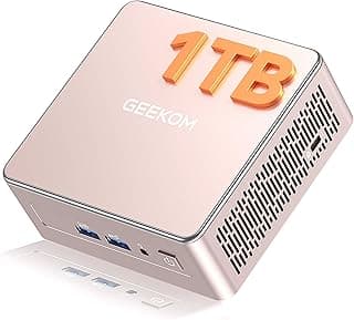 ميني بي سي A5 إصدار 2025 بمعالج اي ام دي Ryzen 5 7430U، رام 16 جيجابايت و1 تيرابايت M.2 NVMe SSD، كمبيوتر مكتبي صغير يدعم ويندوز 11 برو، 8K UHD، 4 شاشات، واي فاي 6، بلوتوث 5.2، 2x HDMI 2.0، 2x USB 3.2