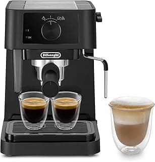 EC230 Coffee Maker with Milk Frothing Nozzle, 1100 Watts - Black