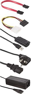 محرك I-Rock SATA - PATA - IDE إلى محول USB 2.0 كابل لمحرك الأقراص الثابتة 2.5 - 3.5 بوصة ومحرك الضوئية مع طاقة تيار متردد خارجي - متعدد الألوان لهاتف ذكي
