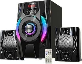 Platinum AH-4001 2.1 Subwoofer Bluetooth Black - LED Light 10W+5W*2 - USB - AUX - Remote Control