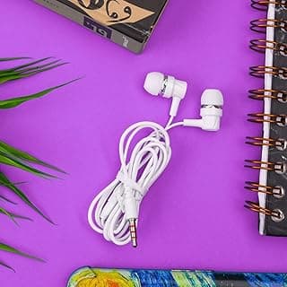 Pure Sound Earphone with Microphone and Comfortable Wearing Design Practical for Mobile Phones White JY-340
