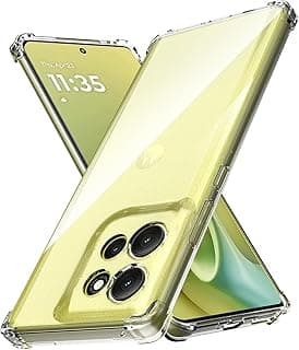 جراب شفاف مقاوم للصدمات لهاتف Moto G75، غطاء خلفي رفيع جداً مع ممتص صدمات TPU مقاوم للخدش - شفاف