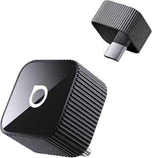 محول OTTOCAST Mini Slim (إصدار USB-C) موديل 2026، محول 2 في 1 لاسلكي لـ CarPlay و Android Auto، تحويل سلكي إلى لاسلكي (أسود)