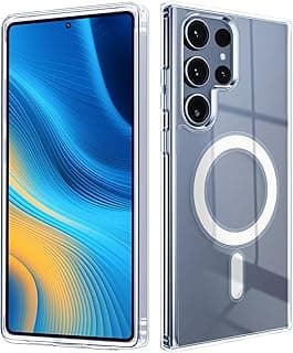 Suitable for Samsung Galaxy S25 Ultra Transparent Case, Compatible with Magsafe Wireless Charger, Shockproof Case, Slim, Thin, Magnetic Protection (Suitable for Galaxy S25 Ultra)