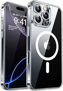 جراب مغناطيسي شفاف لـ iPhone 16 Pro Max، [حماية كاملة للكاميرا] [متوافق مع MagSafe] جراب ممتص للصدمات غير قابل للاصفرار مقاس 6.9 بوصة - شفاف