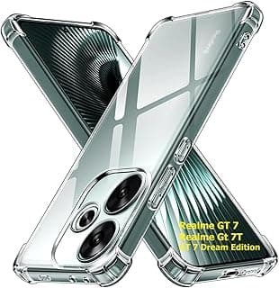 Case Compatible with Realme GT 7 5G Case Soft TPU Silicone Bumper Reinforced Corner Full Camera Protection Transparent Cover