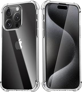 Case for iPhone 15 Pro Max Cover Clear Back Air Cushion Soft Silicone Shockproof Anti-Scratch Protective Bumper Shell Corner ®
