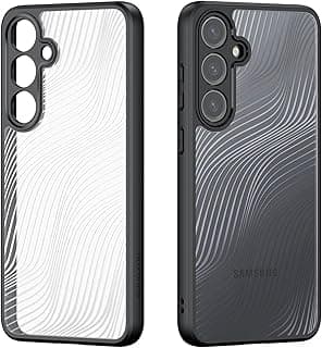 جراب حماية لهاتف سامسونج Galaxy A55، ظهر صلب مقاوم للصدمات وإطار TPU ناعم، مضاد للاصفرار والخدش (شفاف)