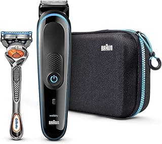MGK3980TS 9 In1 All In One Ultimate Control For Face, Head And Body, Free Gillette Fusion ProGlide manual razor with FlexBall Technology Include Protective Travel Bag