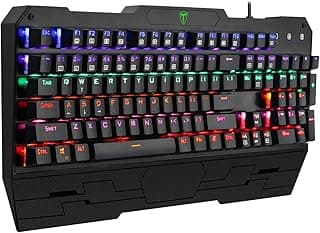 كيبورد T-TGK301 مقاس 150 سم كابل USB عالي السرعة مع إضاءة خلفية Rainbow LED للديسكتوب