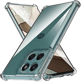 جراب لـ Motorola Edge 60 Pro سيليكون TPU ناعم شفاف لا يصفر غطاء خلفي مقاوم للصدمات (شفاف، Motorola Edge 60 Pro)