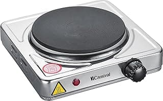 Carnival 1000W Stainless Steel Body Single Burner Cooking Hot Plate