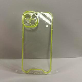 Glow in The Dark Clear Phone Case Designed for iPhone 13, Shockproof Transparent Bumper Cover Case for iPhone 13 6.1 Inch, Luminous Yellow