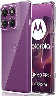Locofun Cover Compatible with Motorola Moto Edge 60 Pro, Transparent Ultra Thin Shockproof Case with Good Grip, Anti Scratch Case Protection from Fingers and Stains