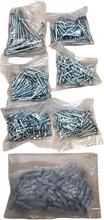 Silver Bolts Multi Lengths 2, 2.5, 3, 3.5, 4, 5, 6 cm, Total Weight 600 Grams, Plastic Fisher 6 Ml, 100 Count