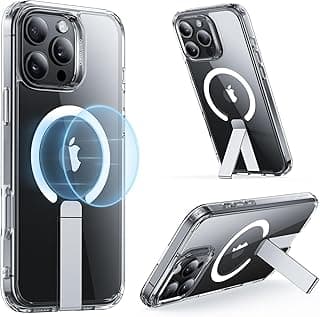 for iPhone 16 Pro Max Case with Stand, Camera Control Compatible with MagSafe, Magnetic Kickstand Case for iPhone 16 Pro Max, Military-Grade Protection Shockproof Case, Boost Series, Clear