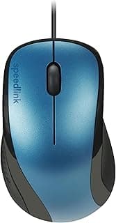 Kappa Mouse 3-Button Mouse with USB Connection and Ergonomic Shape Blue