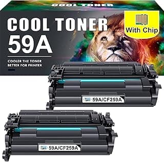 خرطوشة حبر تصوير 59A CF259A مع رقاقة متوافقة مع اتش بي 59A 59X ليزر جيت برو M404dn وتونر M404dw MFP M428dw M428fdw M404n M428fdn M304n M304dn M404 M428 M304 M304 M406 M430CF2 59X 25 9A 2 Pack أسود