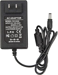12V 2.5A Power Adapter - COOLM AC 100-240V to DC 12V 2500mA Power Supply Transformer Charger 12V/2.5A for　Analog DVR NVR HVR CCTV Security Camera/RGB LED Strip Lights