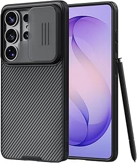 جراب نيلكين لهاتف سامسونج Galaxy S26 Ultra مع غطاء حماية منزلق للكاميرا | كامشيلد برو | 6.9 بوصة | لون أسود | جراب هاتف S26 Ultra 5G نحيف - أسود