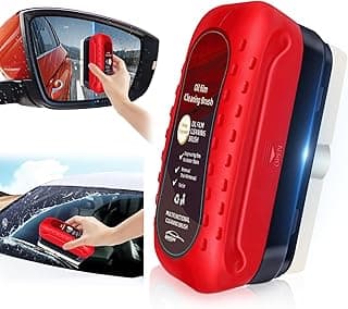 Automotive Oil Film Cleaning Brush with Reusable Foam Sprayer, Upgraded Antifog Glass Cleaning Board, Glass Oil Film Remover for Car Windows & Windshields, Versatile Car Glass Cleaner Brush with 120ml