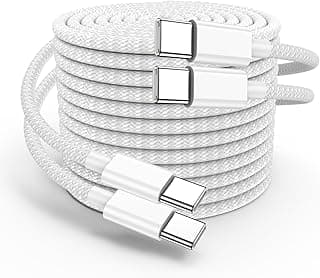 كابل شحن سريع USB C إلى Type C طول 2 متر بقدرة 60W متوافق مع ابل ايفون وسامسونج جالاكسي