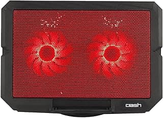 Laptop Cooling Pad C2000 USB Powered Fan Stand Adjustable Height Quiet Cooler LED Light 12-17 Inch Notebook Anti Slip