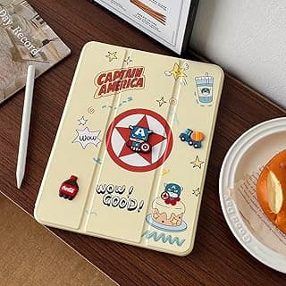 ايكو سيستم حافظة لهاتف شاومي ريدمي باد 2 11 انش، غطاء سيليكون ثلاثي الابعاد بتصميم كرتوني ثلاثي الابعاد للاطفال مع حامل اقلام رصاص من البولي يوريثين الحراري الناعم، جراب حماية ذكي قابل للطي لريدمي باد