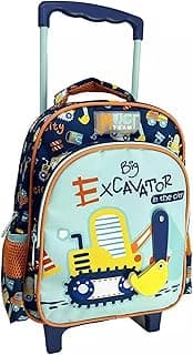 Must Team Excavator Toddler Trolley School Bag 2 Compartments
