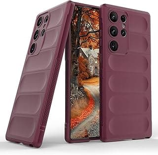 جراب سيليكون واقي لهاتف سامسونج Galaxy S26 Ultra 5G، حماية ضد الصدمات من TPU، بطانة داخلية ناعمة، حماية للكاميرا، غطاء متين مقاوم للخدش (أحمر نبيذي)