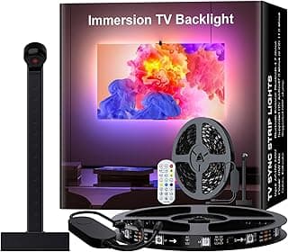 إضاءة خلفية للتلفزيون مع كاميرا، شريط إضاءة ذكي RGB محيطي (5 متر)