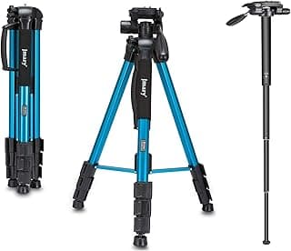 Techlife 2264 6ft Height Aluminium Tripod with Monopod for All DSLR Cameras (Blue)