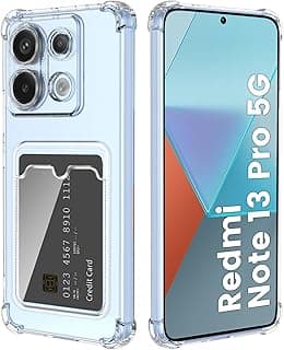 Xiaomi Redmi Note 13 Pro 5G / Poco X6 5G Case Clear Card Holder Back Wallet Crystal Transparent Soft TPU Shockproof Bumper Drop Protection Phone Case Cover With Camera Lens Protection