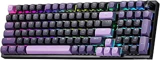 Redragon K740 PRO 98 Keys Wireless RGB Gaming Keyboard, 3-Mode PBT Mechanical Keyboard w/Solid Aluminum Base, Dedicated Knob Control & Hot-Swap Socket, Custom Linear Switch