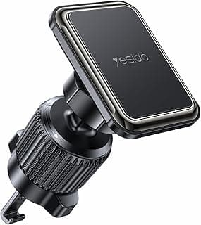 C245 Magnetic Air Vent Phone Holder – 6-Magnet Strong Grip, 360° Ball-Joint Rotation, ABS+Silicone Clip Mount, Universal Fit