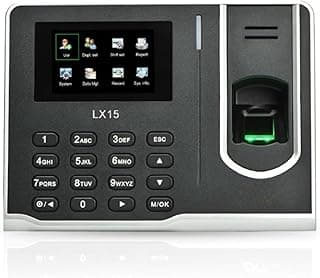 Biometric Fingerprint Time Attendance Machine LX15 with 2.8 Inch TFT Screen SSR Function and USB Host Client Connection for Employee Tracking and Small Office Management