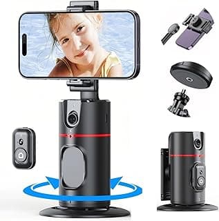 حامل ثلاثي القوائم مع تتبع تلقائي للوجه ودوران 360 درجة - حامل هاتف مع ريموت، حامل تصوير ذكي متحرك للايفون، أساسيات صناع المحتوى للفيديو، الفلوج والبث المباشر (P02)