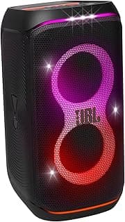 Partybox Club 120 Portable Party Speaker with Pro Sound, Light Show, 12H Battery, IPX4 Splash Resistant, Ergonomic Handle, Powerful 160W Output, Bluetooth Streaming |1 year manufacturer warranty
